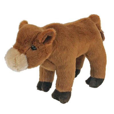 Plush toy horse on a white background