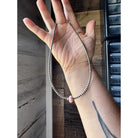 Bijoux Fab Sterling Silver Pearl Choker - Pink Conch Saucer Center - 14.5" CHO-STE-031-PIN