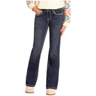 Girl's Rock and Roll Denim Mid Rise Medium Vintage Wash Bootcut Jeans BG4MD04801 - Crazy House Western Wear