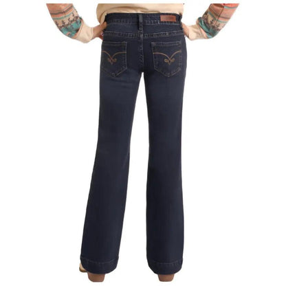 Rock and Roll Denim Girls' Extra Stretch Rope Stitch Trouser Jeans