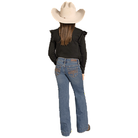 Girl's Rock and Roll Denim Raised Denim Boot Embroidered Trouser Jean BG5MD08059