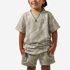 Burlebo Boy's Drifter Camo Vintage Washed Tee Y-VWT-DFTC