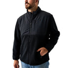 Men's Burlebo Black Sherpa Full Zip Jacket 