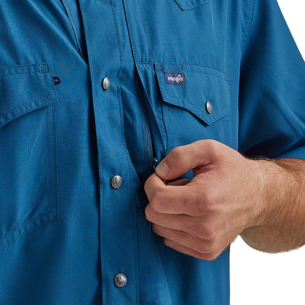 Men's Wrangler® Performance Short Sleeve Shirt - Classic Fit 112344573 - Crazy House Western Wear