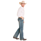 Men's Rock and Roll Denim Double Barrel Medium Wash Bootcut Jeans BM0DD08004