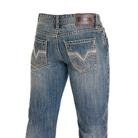 Men's Rock and Roll Denim Double Barrel Medium Wash Bootcut Jeans BM0DD08004