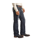 Men's Rock and Roll Denim Raised Denim Embroidered Relaxed Straight Boot Jeans BM0SD03650 - Crazy House Western Wear