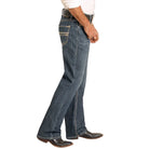 Men's Rock and Roll Denim Relaxed Fit Rope Stitch Straight Leg Jeans BM0SD04816 - Crazy House Western Wear