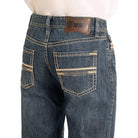 Men's Rock and Roll Denim Relaxed Fit Rope Stitch Straight Leg Jeans BM0SD04816 - Crazy House Western Wear
