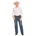 Men's Rock and Roll Denim Ladder Embroidered Double Barrel Straight BM0SD08008