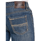 Men's Rock and Roll Denim Ladder Embroidered Double Barrel Straight BM0SD08008