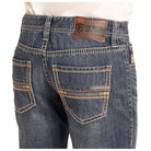 Men's Rock and Roll Denim Regular Fit Straight Stitch Straight Leg Jeans BM1PD04817 - Crazy House Western Wear