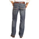 Men's Rock and Roll Denim Regular Fit Straight Stitch Straight Leg Jeans BM1PD04817 - Crazy House Western Wear