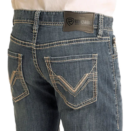 Men's Rock and Roll Denim Regular Fit Rope Stitch Straight Leg Jeans BM1PD06131