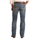 Men's Rock and Roll Denim Regular Fit Rope Stitch Straight Leg Jeans BM1PD06131 - Crazy House Western Wear