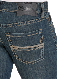 Men's Rock and Roll Denim Straight Embroidered Pistol Straight Jeans BM1PD08013