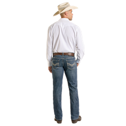Men's Rock & Roll Two Tone Revolver Straight Jeans BM1RD06702 - Crazy House Western Wear