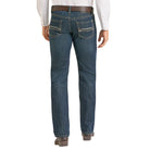 Men's Rock and Roll Denim Straight Pleather Embroidered Revolver Jeans BM1RD07367