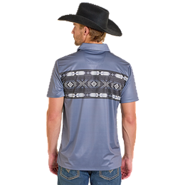 Men's Rock and Roll Printed Border Polo BM51T07681