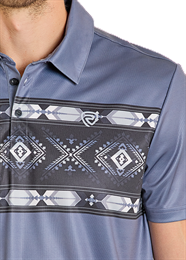 Men's Rock and Roll Printed Border Polo BM51T07681