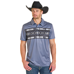 Men's Rock and Roll Printed Border Polo BM51T07681