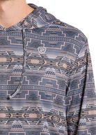 Rock and Roll Men's Charcoal Aztec Performance Hoodie BM94T10210