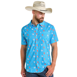 Men's Rock & Roll Single Pocket Tek Western Button Up BMB3S06440 - Crazy House Western Wear