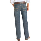 Men's Rock and Roll High Rise Relaxed Fit Two Tone Stitch Tapered Bootcut Jeans BMHBD09109