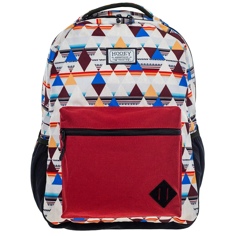 Kid's Hooey Cream And Burgundy Aztec Backpack BP061CRBU