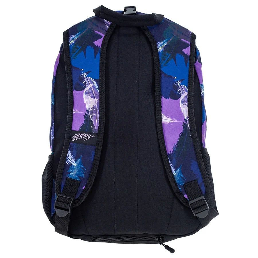 Hooey "Rockstar" Blue and Balck Feather Pattern Backpack BP062BLBK - Crazy House Western Wear