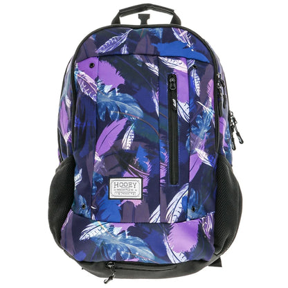 Hooey "Rockstar" Blue and Balck Feather Pattern Backpack BP062BLBK - Crazy House Western Wear