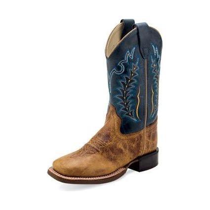 Kid's Old West Distressed Cowhide Boot BSC1960 - Crazy House Western Wear