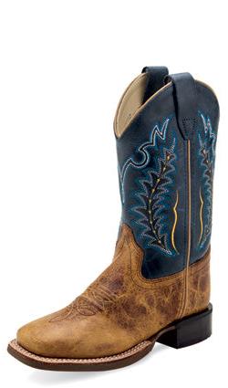 Old West Distressed Cowhide Boot - Crazy House Western Wear