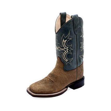 Kid's Old West Natural Cowhide Boot BSC1970 - Crazy House Western Wear