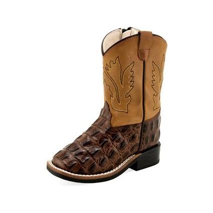 Old West Toddler Gator Print Boots - Crazy House Western Wear