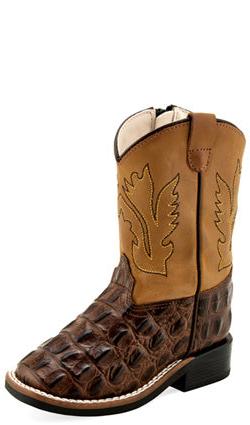 Old West Toddler Gator Print Boots - Crazy House Western Wear