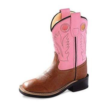 Kid's Old West Toddler Brown Cowhide Boots BSI1839 - Crazy House Western Wear