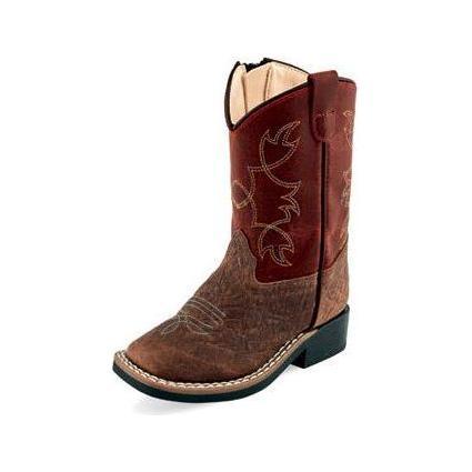 Kid's Old West Toddler Natural Cowhide Boots BSI1912 - Crazy House Western Wear