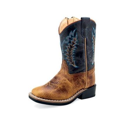 Old West Toddler Distressed Cowhide Boots - Crazy House Western Wear