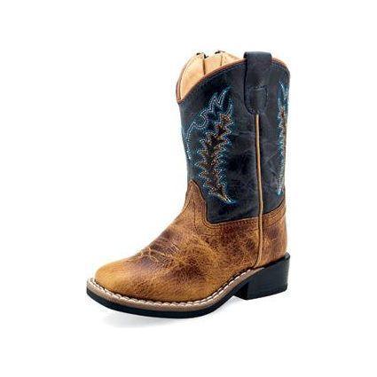 Kid's Old West Toddler Distressed Cowhide Boots BSI1960 - Crazy House Western Wear