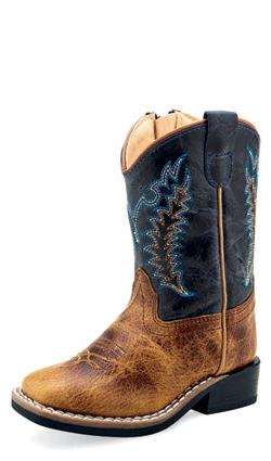 Old West Toddler Distressed Cowhide Boots - Crazy House Western Wear