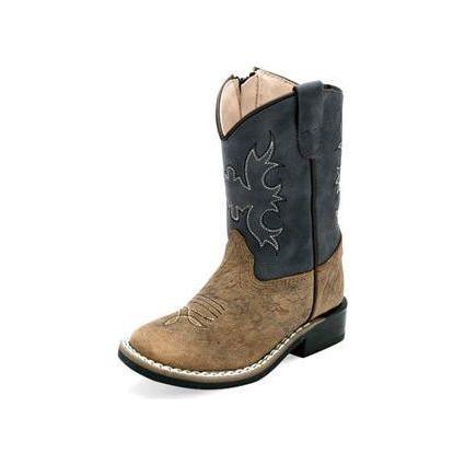 Kid's Old West Toddler Natural Cowhide Boots BSI1970 - Crazy House Western Wear