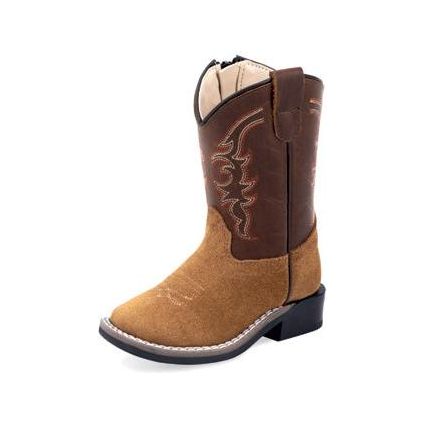 Old West Toddler Tan Roughout Boots - Crazy House Western Wear