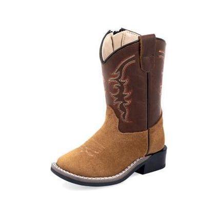 Kid's Old West Toddler Tan Roughout Boots BSI1987 - Crazy House Western Wear