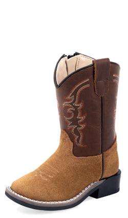 Old West Toddler Tan Roughout Boots - Crazy House Western Wear