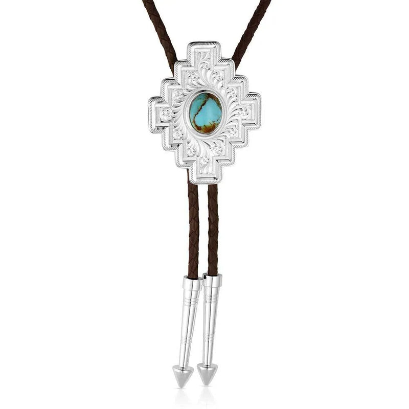 Montana Silversmiths Santa Fe Turquoise Bolo Tie BT5988