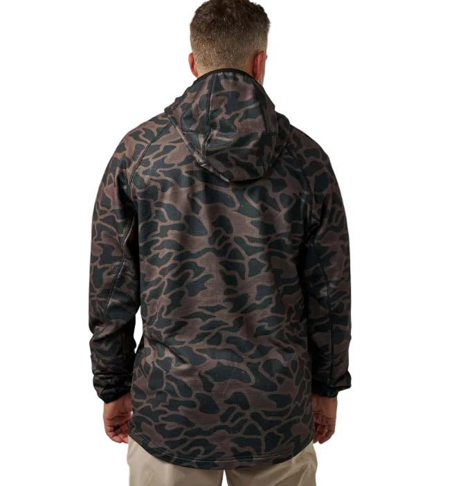 Burlebo Men's Bendita Camo Blaze Tech Quarter Zip BTQZ-BITAC