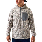 Men's Burlebo Classic Deer Camo Blaze Tech Quarter Zip
