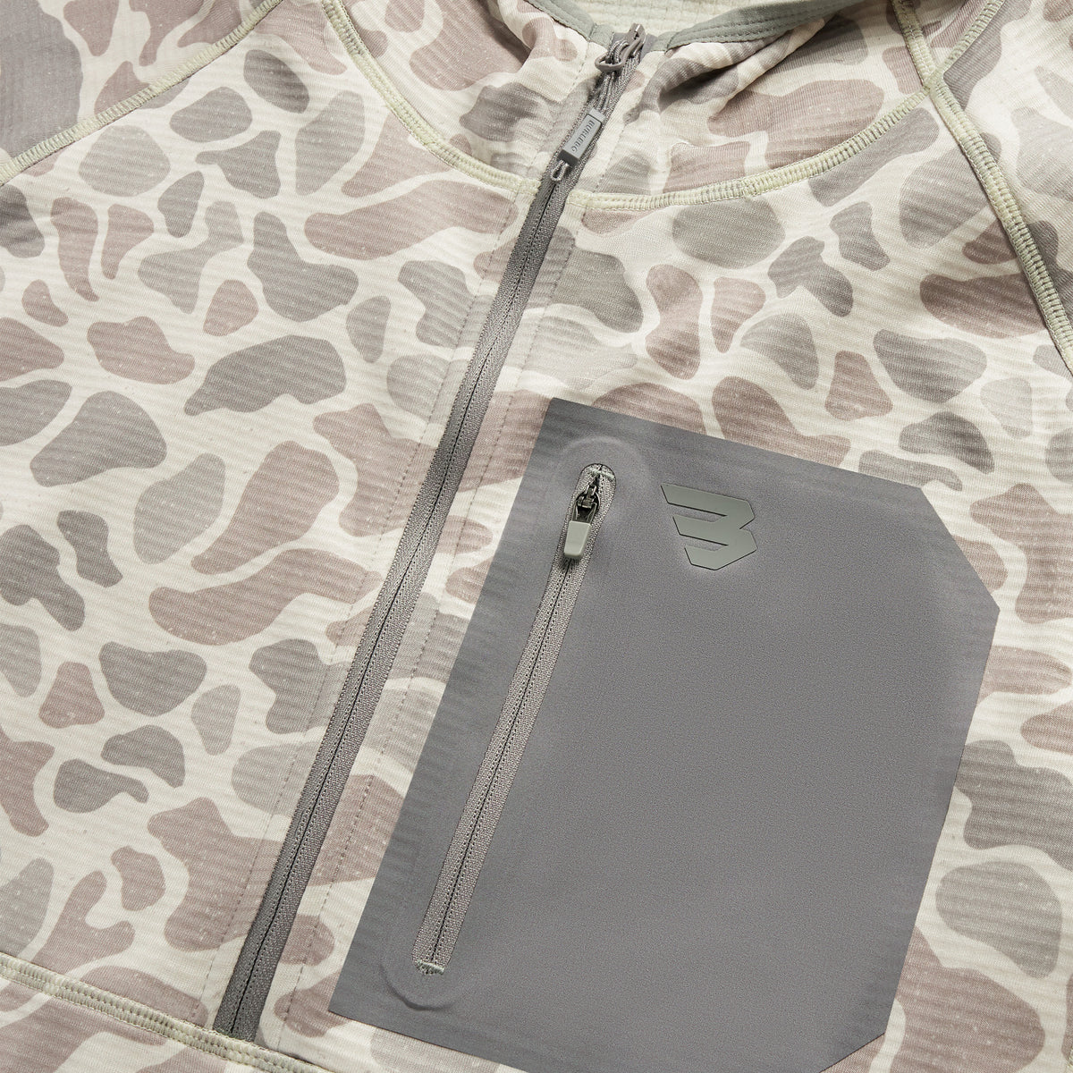 Men's Burlebo Classic Deer Camo Blaze Tech Quarter Zip