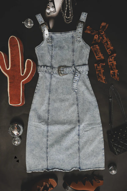 TwoFly Buckle Up Blues Dress